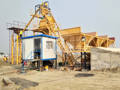 stationary concrete batching plant